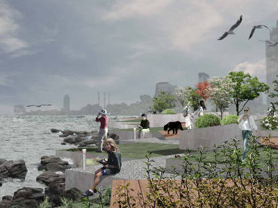 waterfront new york contest concorso biodiversità natura moli piers